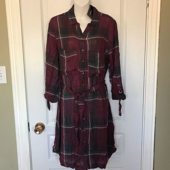 New Trendsetter Aubainerie Checkered Dress Large - Picture 2 of 6